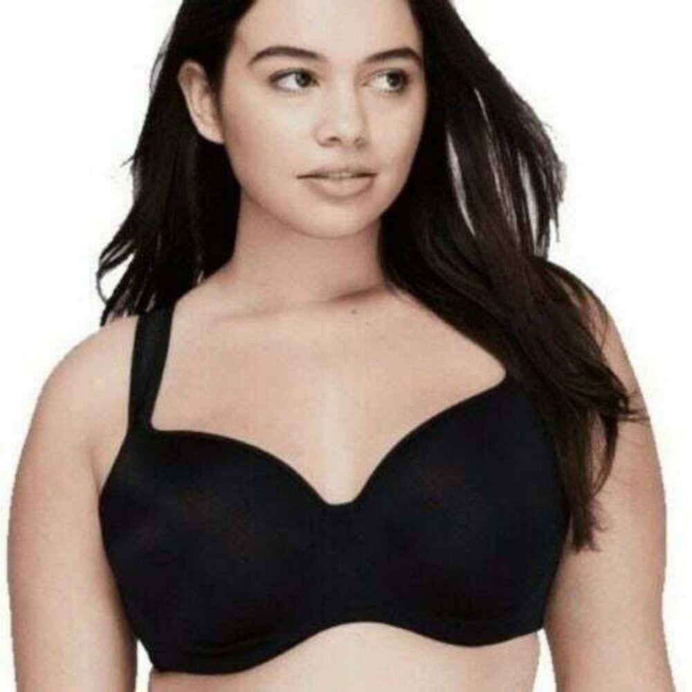 Cacique Lane Bryant Women Bra Smooth Balconette Underwire Plus Size 46F Black - Picture 9 of 9